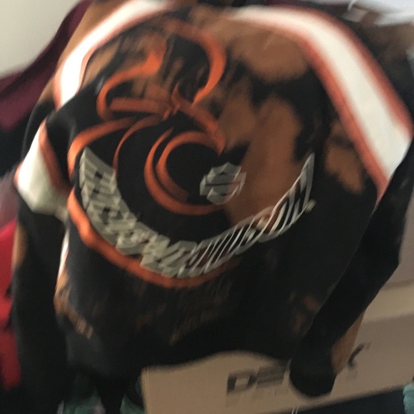 COPY - Unisex vintage Harley Davidson tie-dye one of a kind jacket large W - Picture 3 of 5